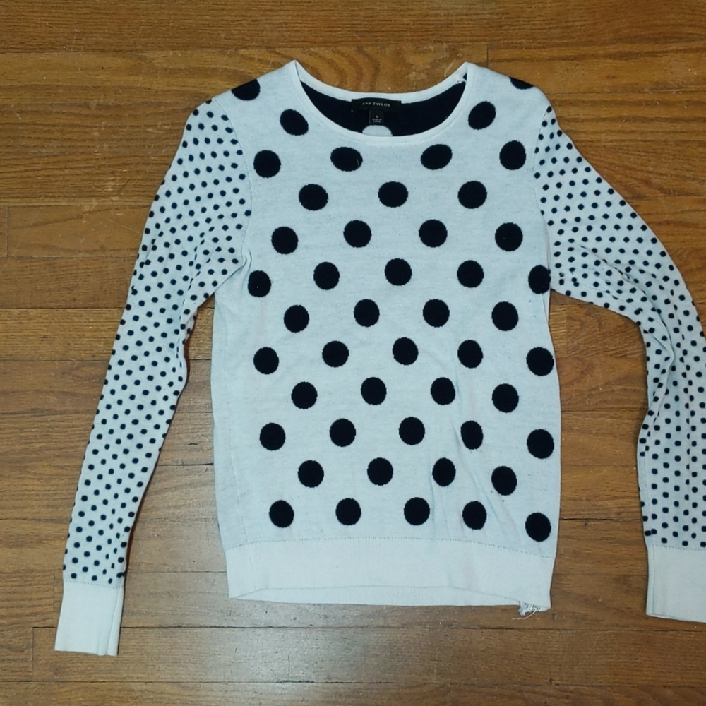 And Taylor polka dot sweater